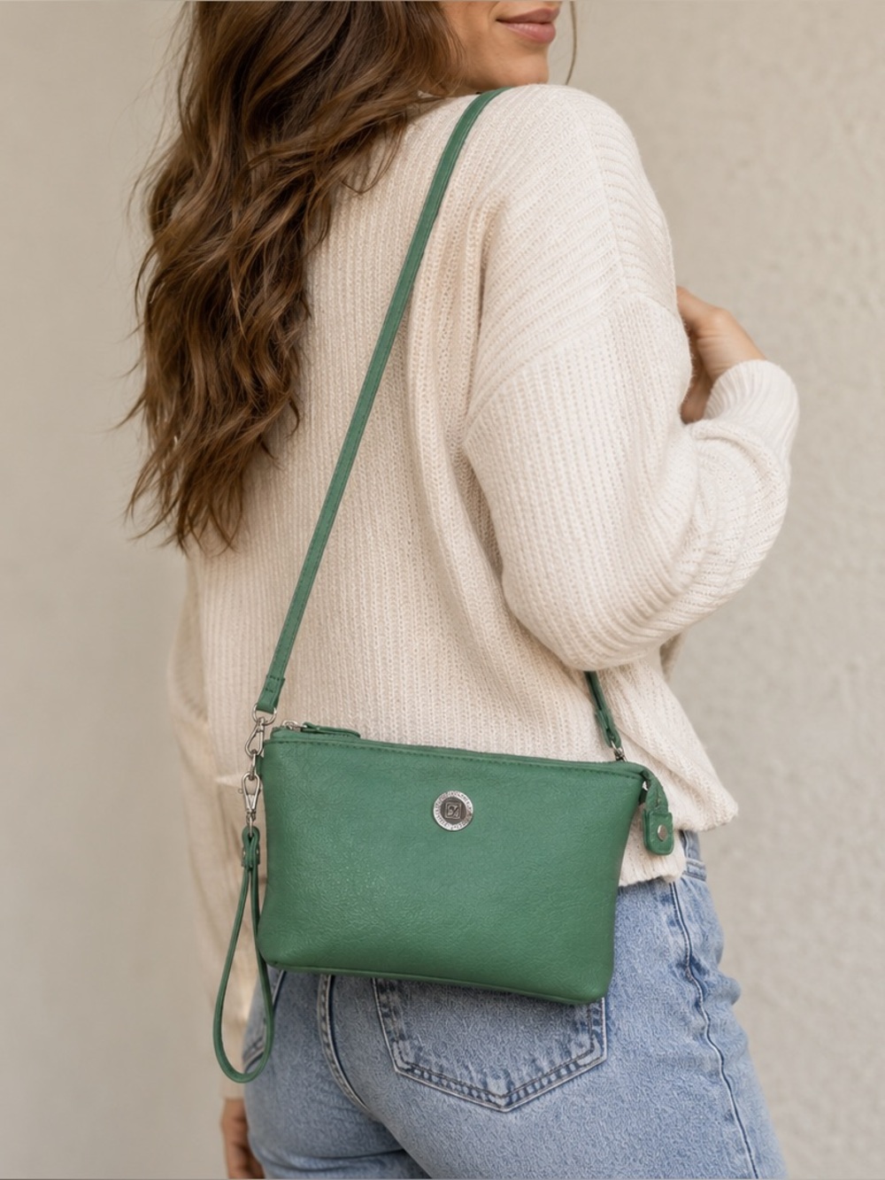 Stone Mountain Green Crossbody Wristlet Bag Convertible Shoulder Purse